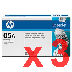 HP P2035n CE505A x3 Gen.