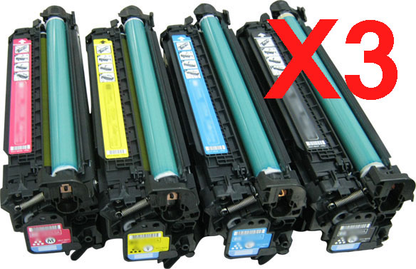 HP CM3530 MFP CE250X x3 Comp.