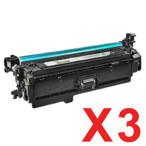 HP CM4540f MFP CE264X x3 Black Comp.