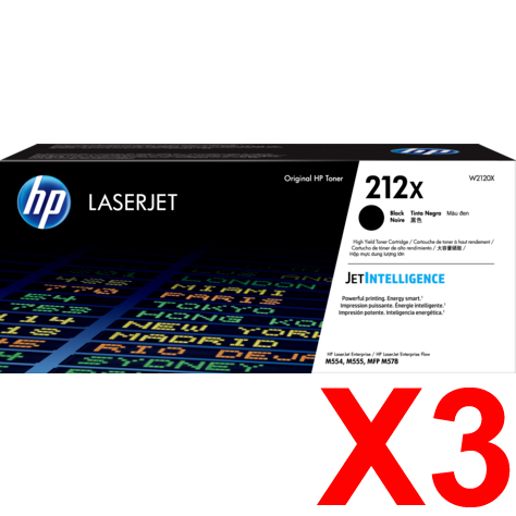HP Enterprise M554 W2120X x3 Black Gen.