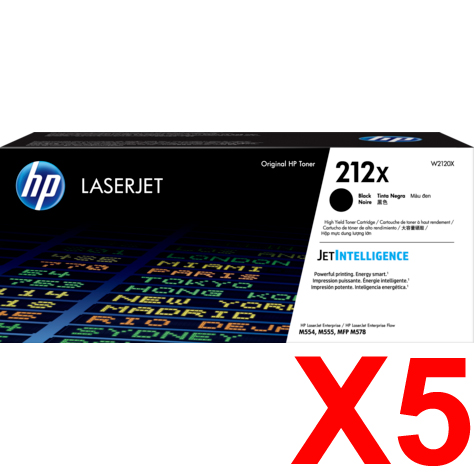 HP Enterprise M554 W2120X x5 Black Gen.