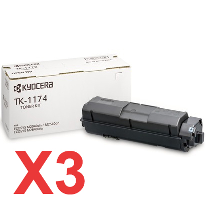 Kyocera M2040DN TK-1174 x3 Gen.