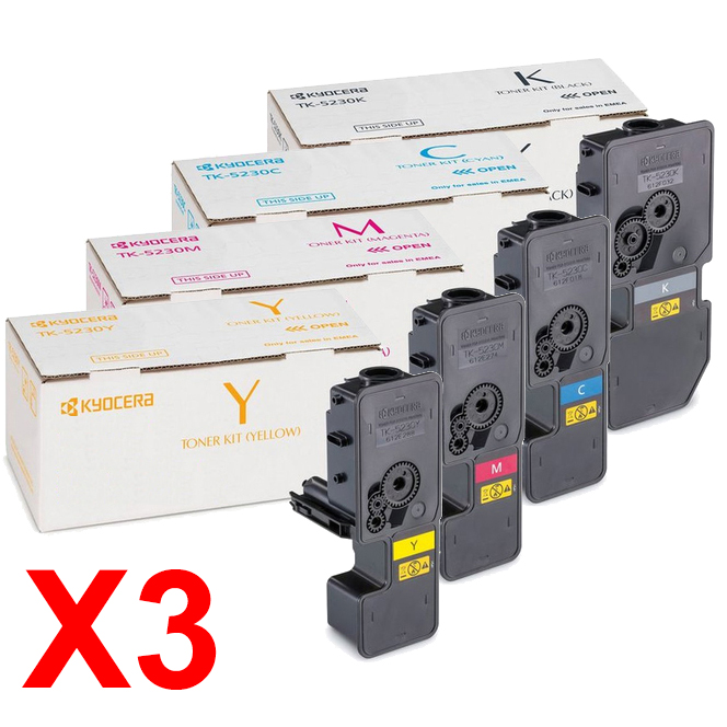 Kyocera M5521CDN TK-5234 x3 Gen.