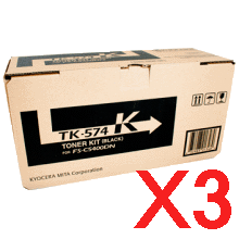 Kyocera FSC5400DN FS-C5400DN x3 Black Gen.