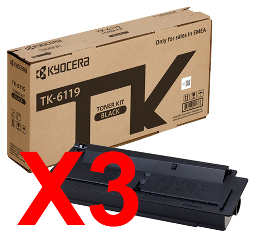 Kyocera M4132IDN TK-6119 x3 Gen.