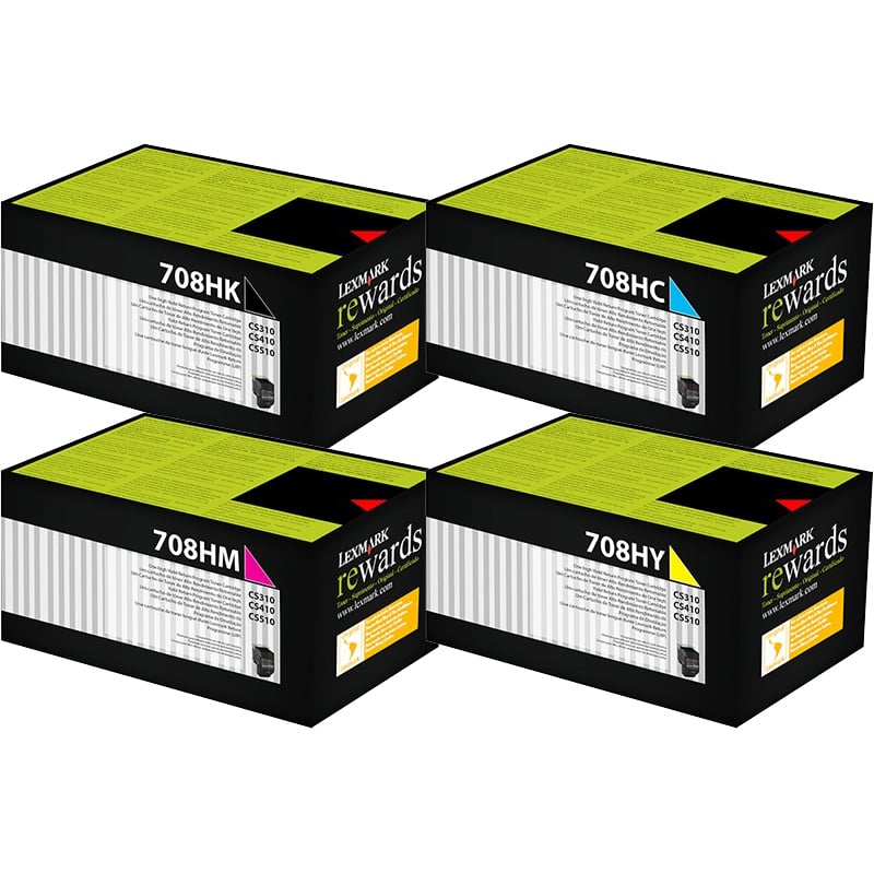 Lexmark CS310 708HK/C/M/Y x4 High Yield Gen.