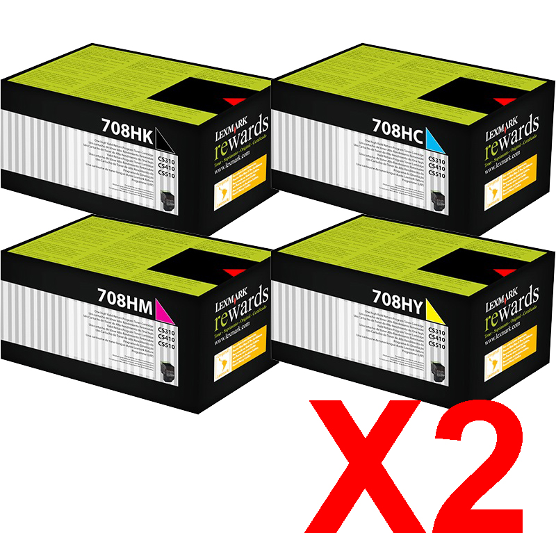 Lexmark CS310 708HK/C/M/Y x2 High Yield Gen.