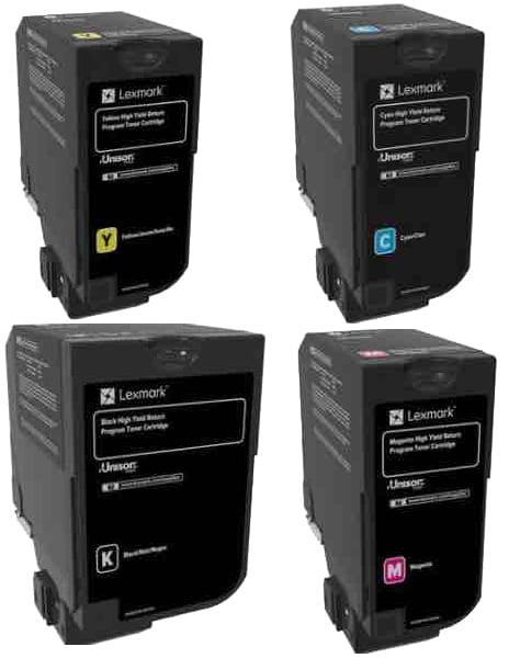 Lexmark CS521 78C6UK/C/M/Y x4 High Yield Gen.