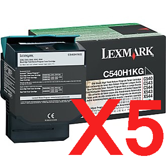 Lexmark C540 C543 x5 Black High Yield Gen.