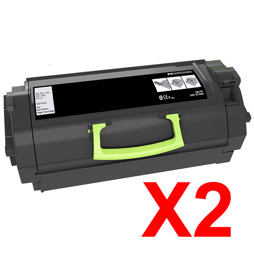 Lexmark MX826 58D6U0E x2 High Yield Comp.