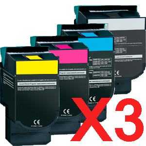 Lexmark C540 C543 x3 High Yield Comp.