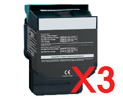 Lexmark C540 C543 x3 Black High Yield Comp.