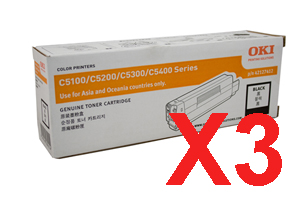 OKI C5300 C5100/C5200/C5400 x3 Black Gen.