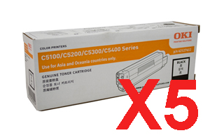 OKI C5300 C5100/C5200/C5400 x5 Black Gen.