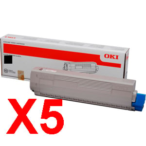 OKI C5950 C5850/MC560 x5 Black Gen.