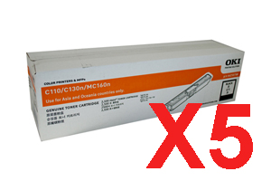 OKI C110 C130/MC160 x5 Black Gen.