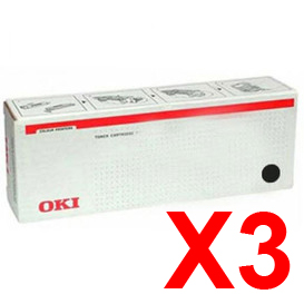 OKI C833 Toner x3 Black Gen. - N Black Toner Cartridge