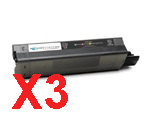 OKI C3100 Toner x3 Black Comp. - Black Toner Cartridge