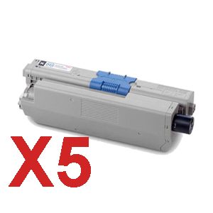 OKI MC563dn C532/MC563/MC573 x5 Black Comp.