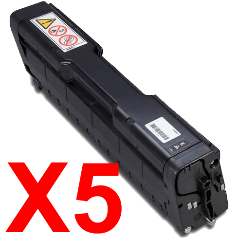 Lanier SPC252DN TYPE-SPC252HB x5 Black High Yield Comp.