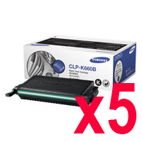 Samsung CLP610ND CLP-K660B x5 Black Gen.