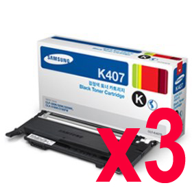 Samsung CLP320N CLT-K407S x3 Black Gen.