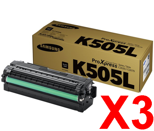 Samsung SLC2620 CLT-K505L x3 Black High Yield Gen.