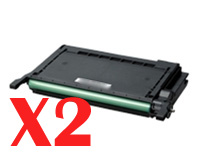 Samsung CLP610ND CLP-K660B x2 Black Comp.